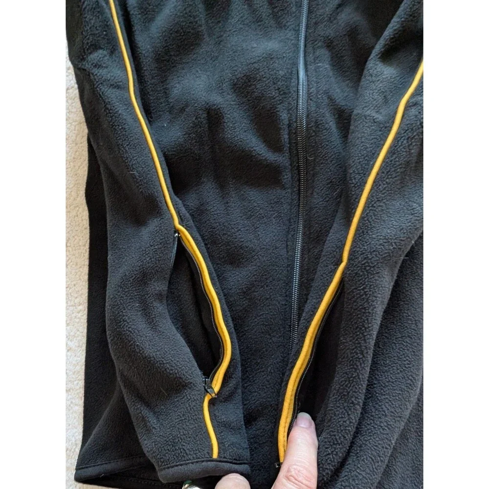 Iowa Hawkeyes Colosseum Fleece Vest Black Yellow Unisex Youth XL Womens M